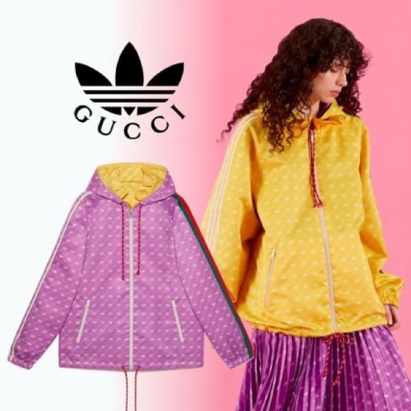 NWOT GUCCI x ADIDAS REVERSIBLE JACKET IN PURPLE - Picture 4 of 13